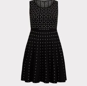 Torrid Black Mini Dress with White Dots